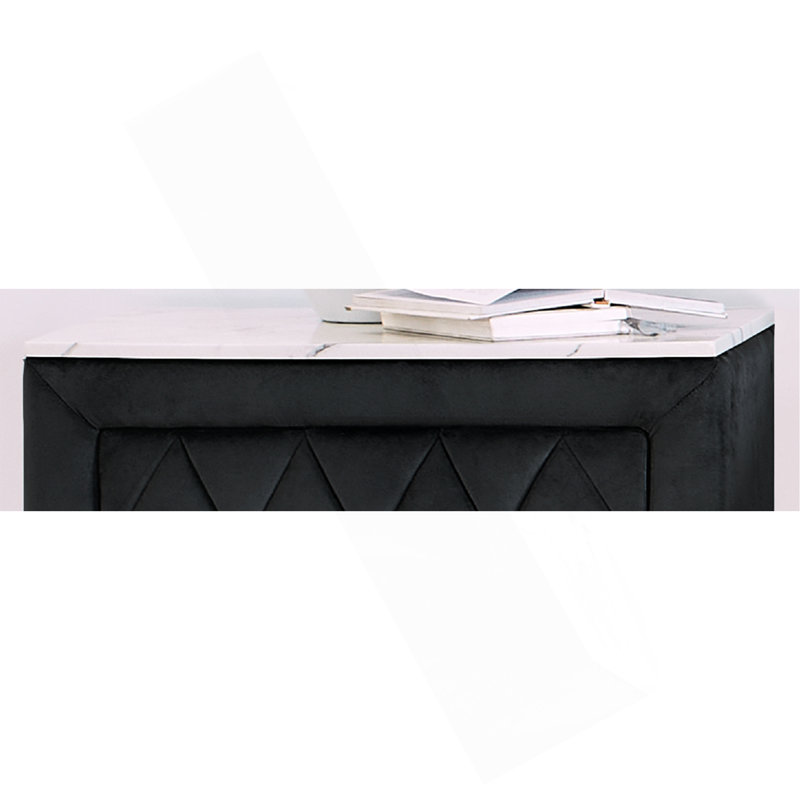 Table de chevet 1Pc 2 tiroirs capitonnés capitonnés