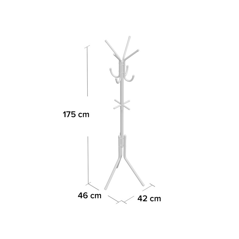 Tavarez Freestanding Coat Rack, White