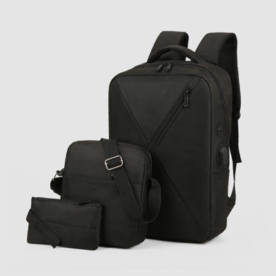 Backpack Backpack Three Piece Set, Large Capacity USB Student Backpack, Suitable For School And Outdoor Travel, Computer Bag For Men And Women With Large Capacity