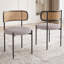 Ambri Rattan Back Fabric Upholstered Side Chair-777129695-793124534