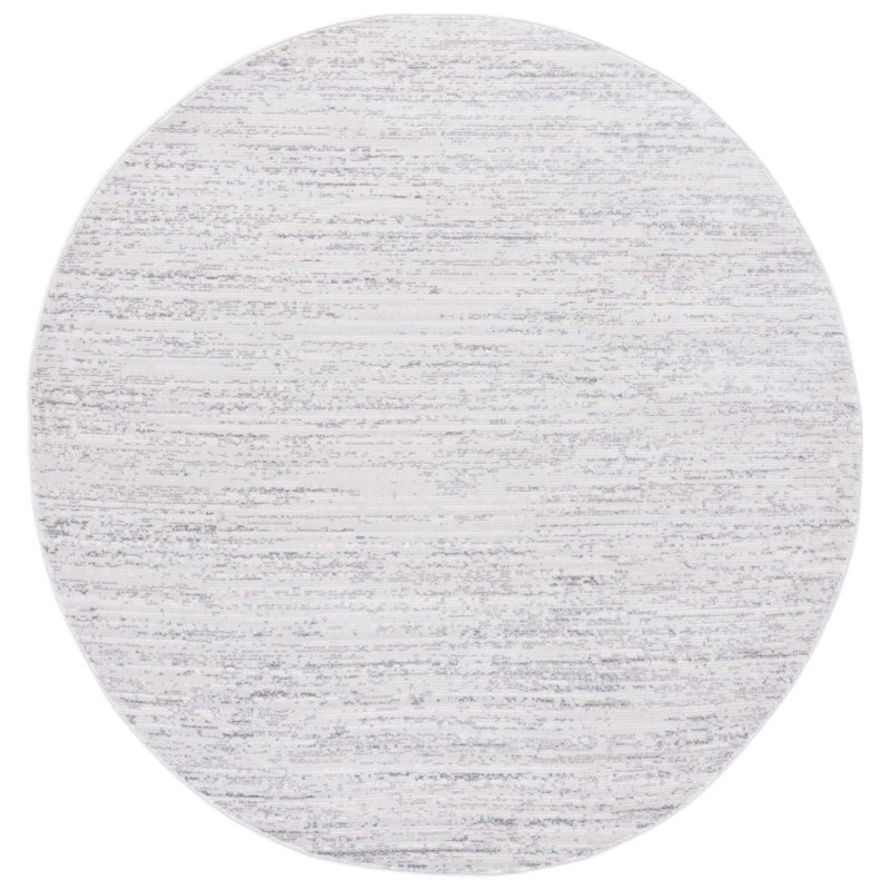 Luyen Whisper Performance Abstract Rug, Round 6'7"