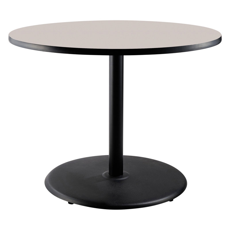 Table de salle de pause 36 po, H 30 po x L 36 po x l 36 po, gris, Noir