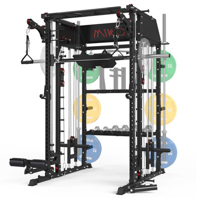 Support électrique Mikolo, machine Smith 10-en-1, presse-jambes et système à double poulie pour la salle de gym à domicile