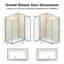 Porte de douche en verre pivotante sans cadre de 60 po x P 32 po x H 74 po, verre trempé transparent de 3/8 po (10 mm), porte de douche pivotante à charnière avec porte-serviettes et crochet, revêtement double face, noir