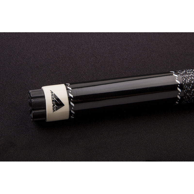 Mizerak 57" Black 2-Piece Hardwood Cue with Leather Tip
