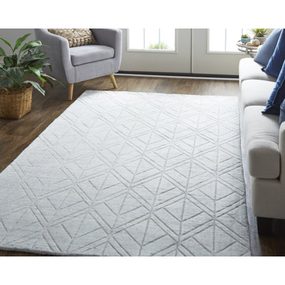 Tapis blanc / gris Aliyanna