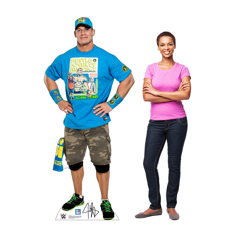 John Cena Life-Size WWE Cardboard Standup with Light Blue Shirt