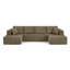 Canapé modulaire en forme de U, canapé modulaire en velours côtelé de style minimaliste moderne-301122786