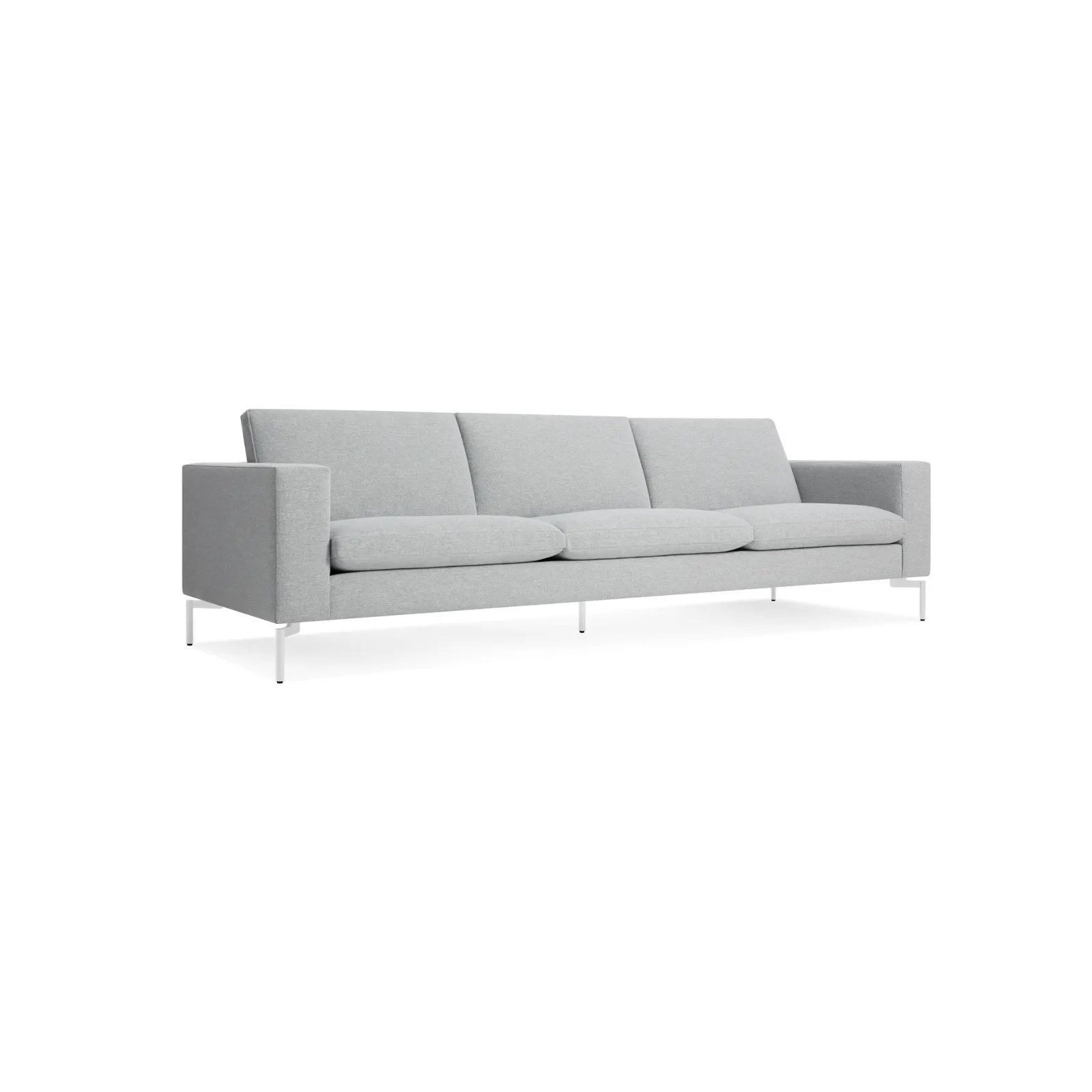 New Standard Upholstered Sofa, 32" H x 104" W x 35" D, White, Maharam Mode in Intaglio Crossweave