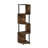 Sharee 4-Tier Zigzag Corner Shelf Bookcase, Bookshelf, Amber Pine/Black