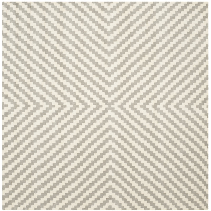 Sanyla Hand Tufted Wool Geometric Rug, Rectangle 6' x 6'