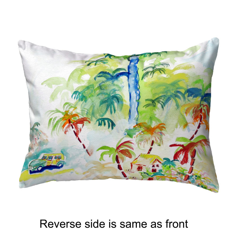 Outdoor Reversible Throw Pillow