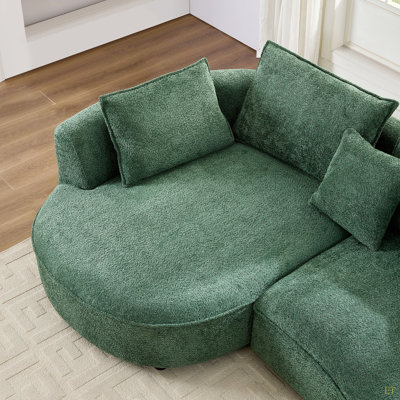 Oversized Sectional Sofa, Modern Couch With Chaise, Comfy Curved  Sofa Couch With Left Facing Chaise