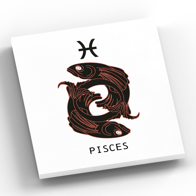 Kana Zodiac Pisces - Print on Wood
