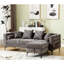 Chenille moderne à accoudoirs carrés, gris foncé, dossier, avec possibilité de rangement, accoudoir modulaire gris, 3 places-1129782734
