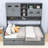 Wellsville Two Drawers Wooden Daybed With Cabinet and Shelf-1672504335-1672504332