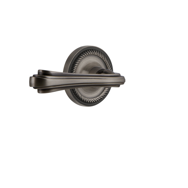 Rope Rosette Double Dummy with Fleur Lever, Antique Pewter