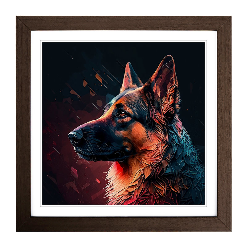 Single Picture Frame Print on Wood, Walnut