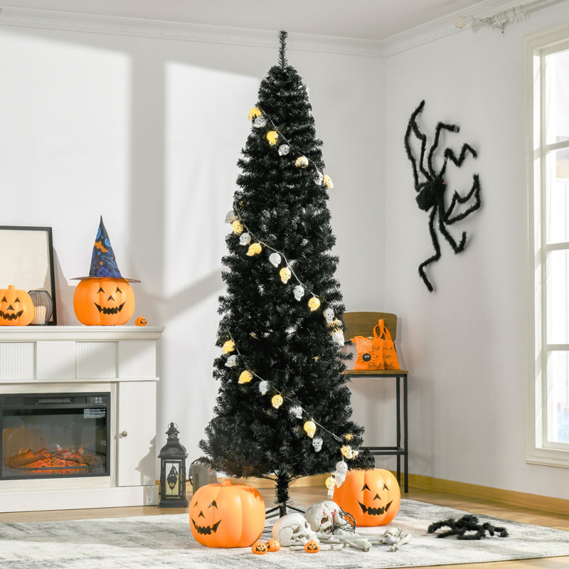 ? Décoration de Noël? Crayon, arbre de Noël artificiel non éclairé, sapin de Noël mince avec branches réalistes, arbre d'Halloween avec 618 pointes