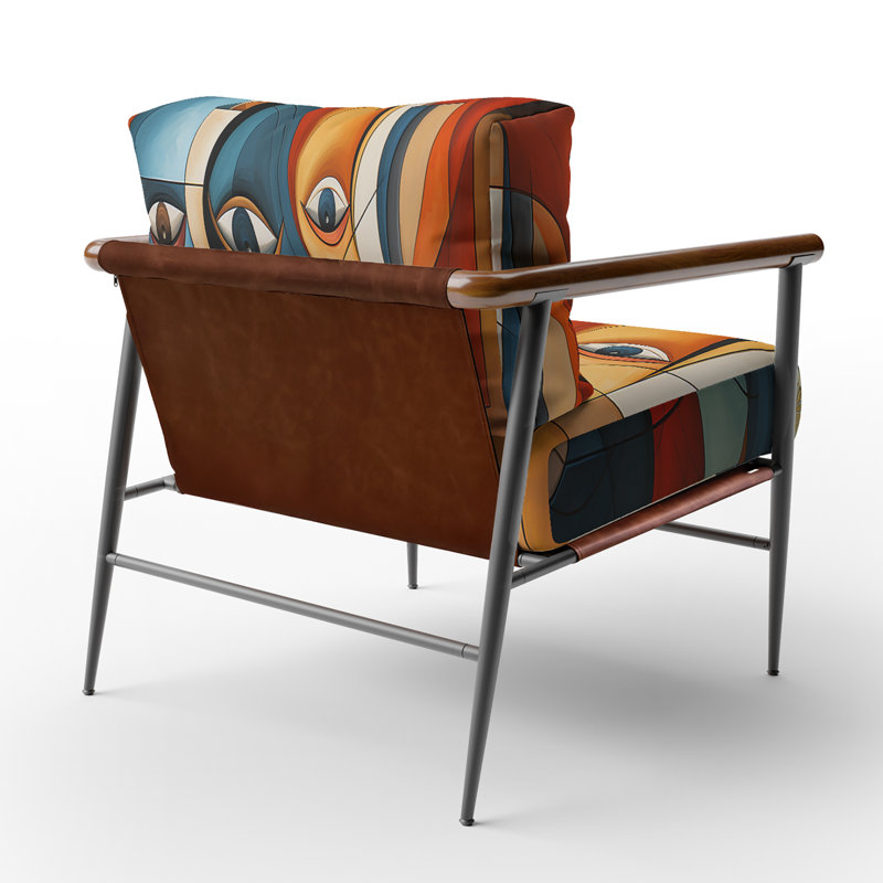 Fauteuil d'appoint rembourré Cubism, Noir