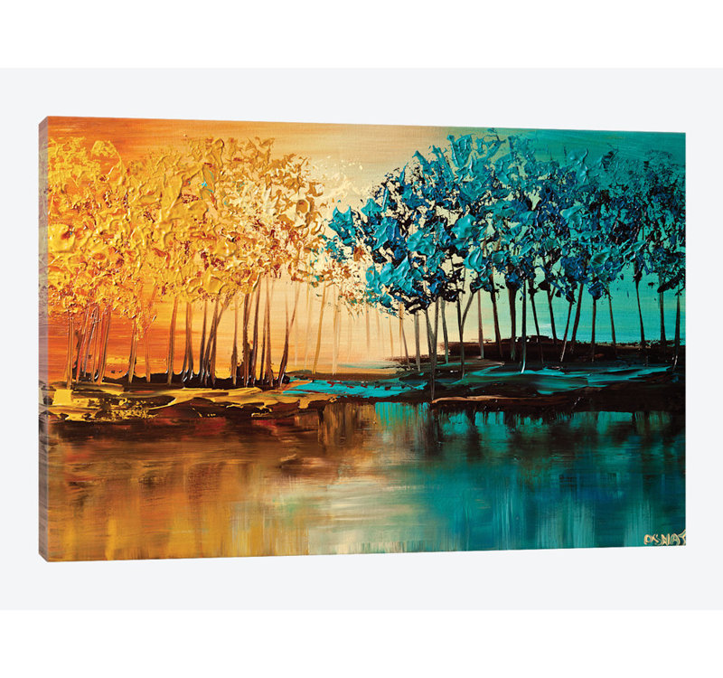 «Swiger Eden», reproduction sur toile, H 18 po x l 26 po x P 1,5 po, Pas de tapis, Toile tendue