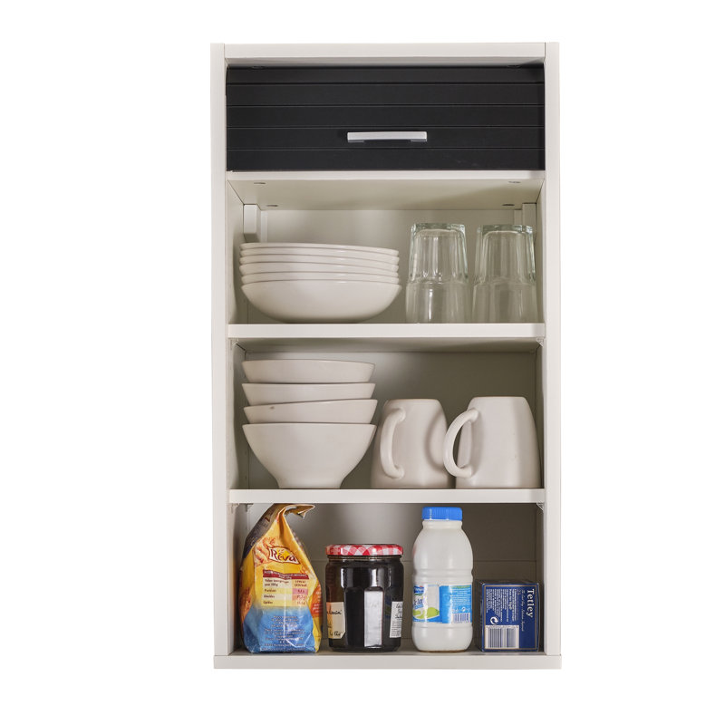 Atakan 72cm Kitchen Pantry, White/Black