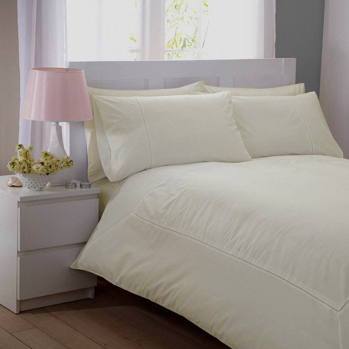 Laura Oxford Pillowcase by Charlotte Thomas, Ivory