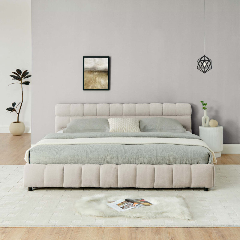 Upholstered Bed,Comfortable Upholstered Bed Frame,Chenille Fabric,With Headboard And Solid Bed Frame,With Drawer For Storage