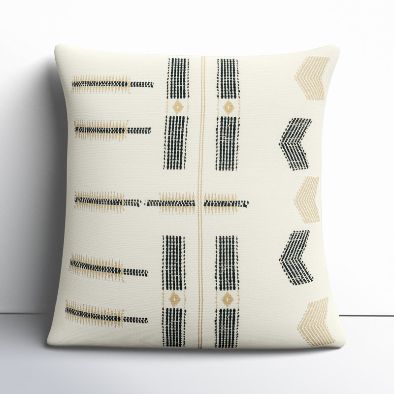 Housse et insert de coussin en coton Erickson Metson, Angora / sabot / antilope, 100 % polyester