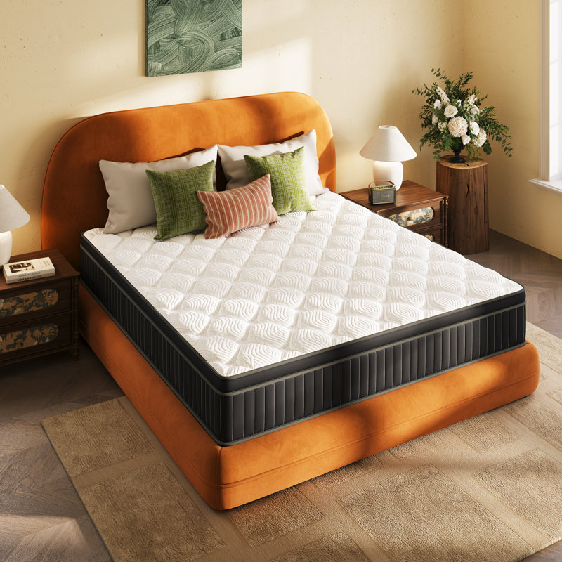 Matelas hybride en mousse viscoélastique gélifiée à refroidissement moyen 10 po / 12 po - CertiPUR-US, OEKO-TEX, certifié SGS