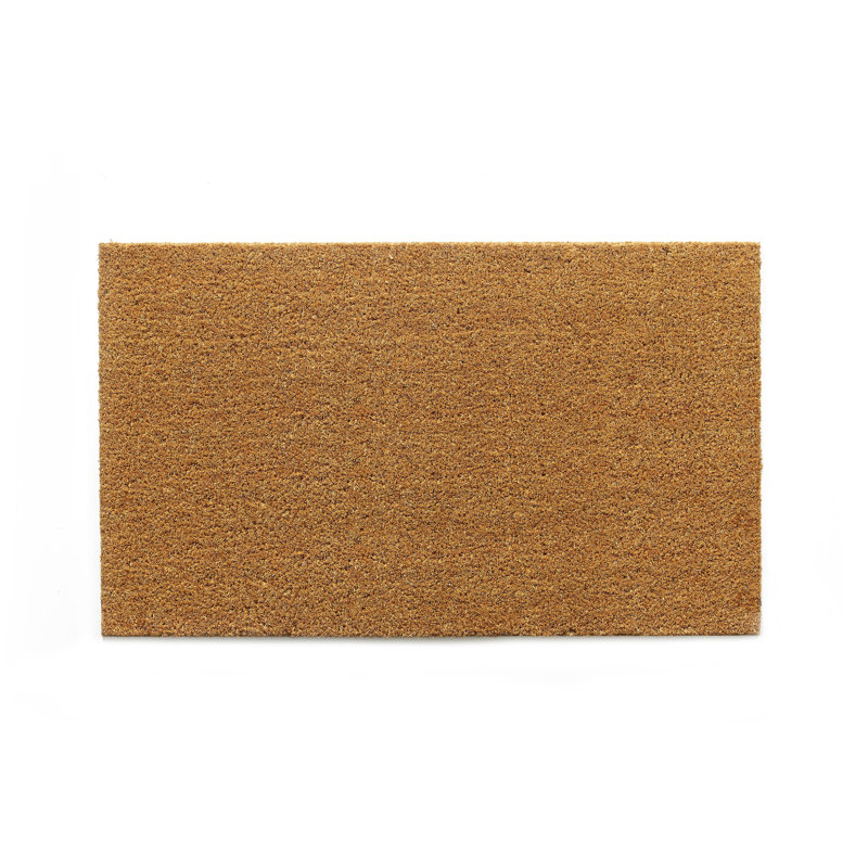 Alece Minimalist Coconut Coir Entryway Doormat, 18" W x 30" L - Non Slip