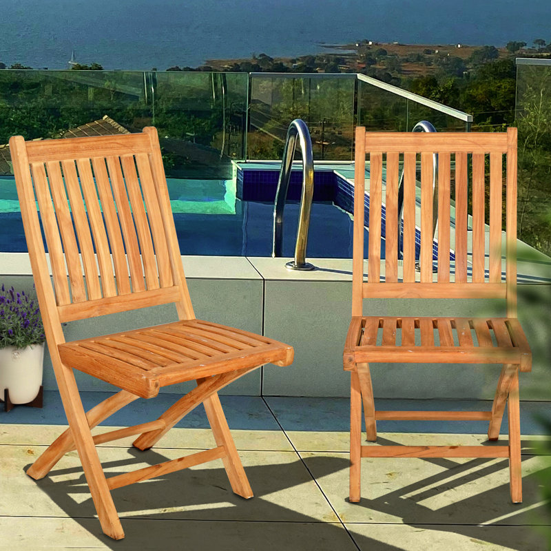 Coster Folding Teak Patio Dining Chair