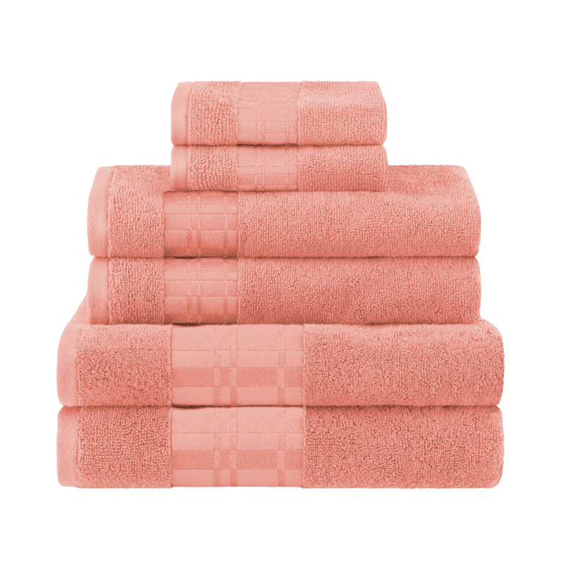  Serviettes de bain en coton de qualité supérieure Blue Nile Mills, Corail
