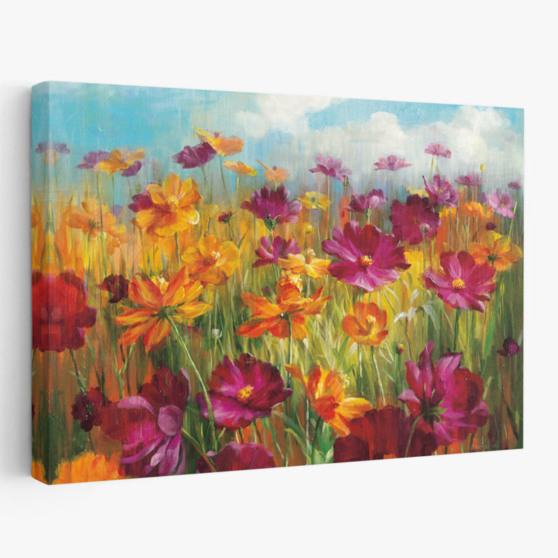 Cosmos Fields - Cosmos dans le champ, H 32 po x l 48 po