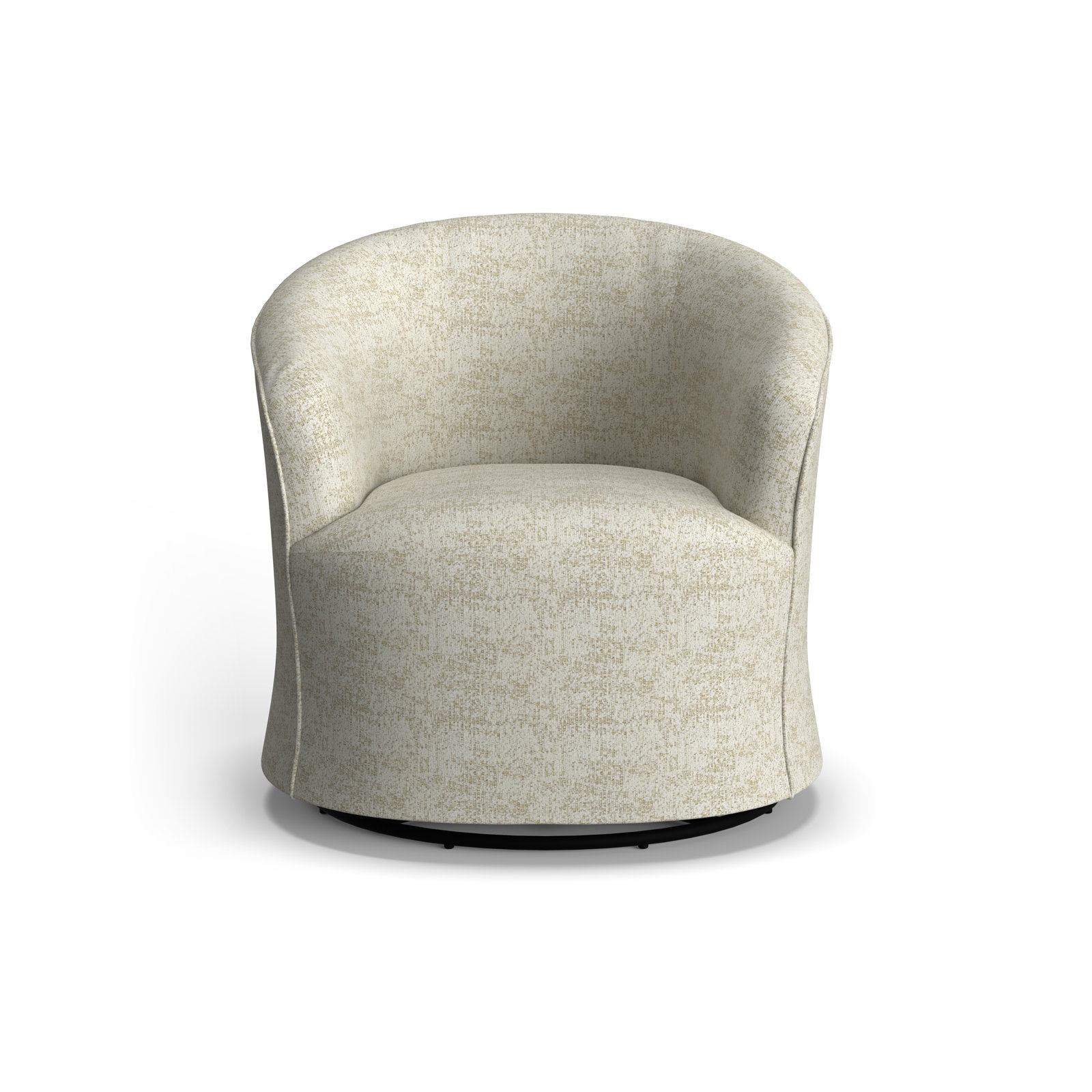 Jude Swivel Glider Accent Chair, Malibu Parchment Performance Chenille