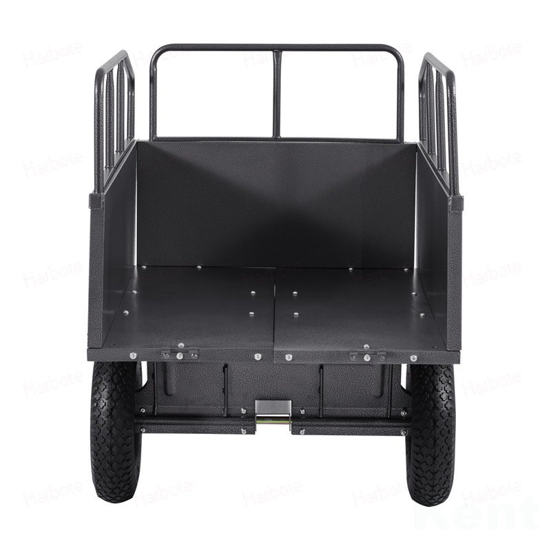 Chariot à benne en acier 17 pieds Ft 600LB pour remorquage de VTT / UTV derrière un camion robuste