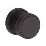Vashon Passage Knob with Recessed Round Rose in Matte Black