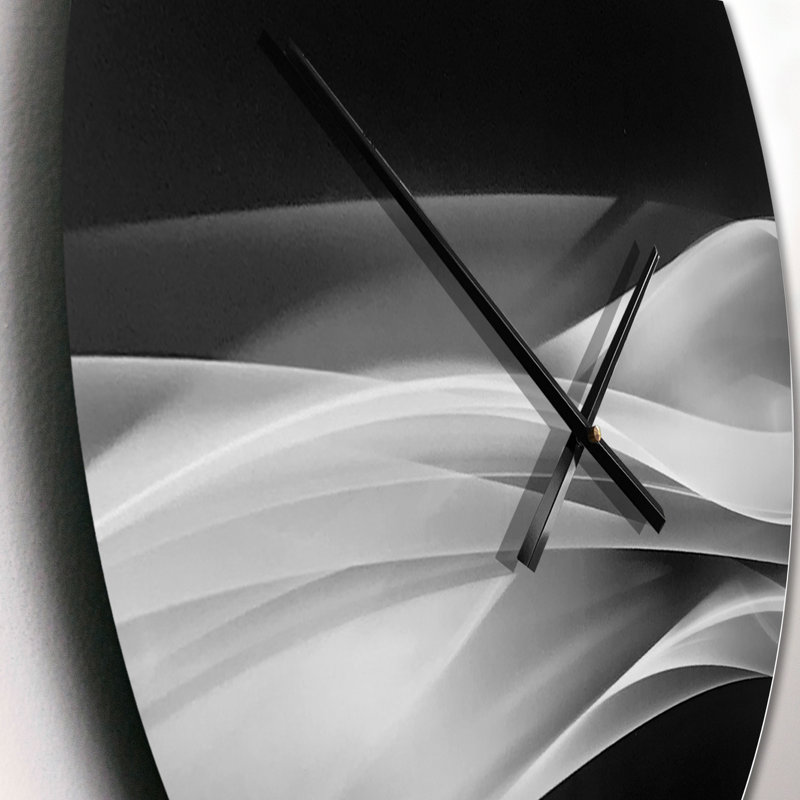 Glittering Silver Pattern - Modern wall clock, Large