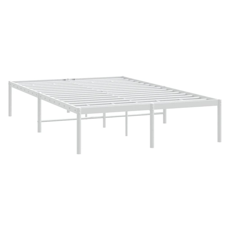Metal Bed Frame White, Double (4'6)