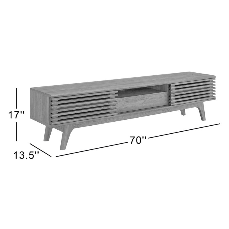 Meuble télé Modway Render, Chêne, 17"H x 70"W 13.5"D