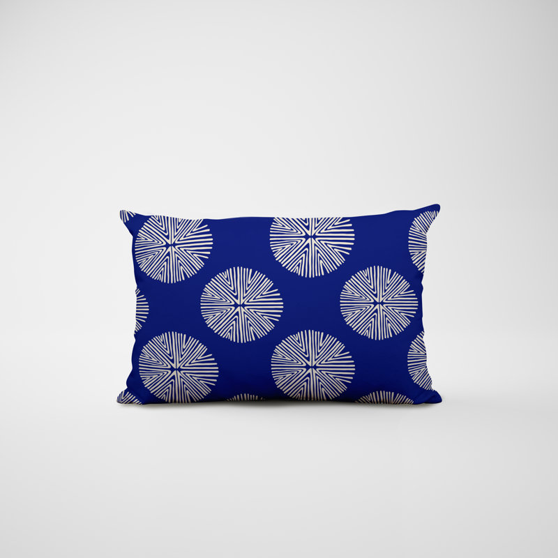 Housse et insert de coussin rectangulaire en polyester pour l'intérieur et l'extérieur, Bleu