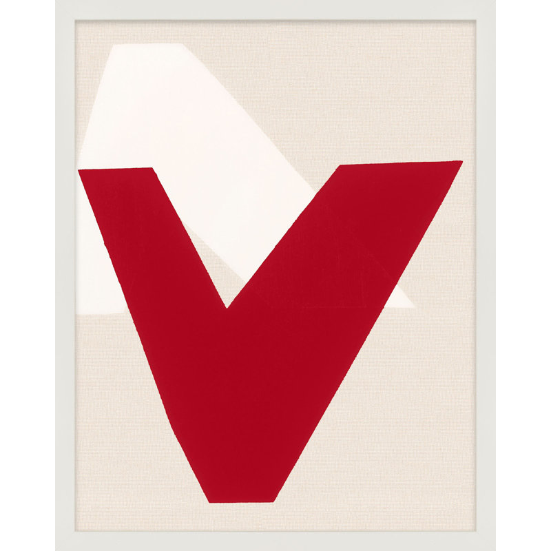 Elements In Red 1 Print, 25" H x 20" W x 1.25" D, White