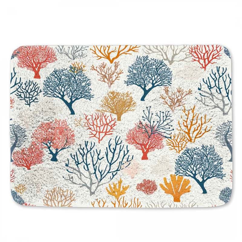 Likhitha Microfiber / Microsuede Non-Slip Bath Mat, 21"W x 34"L