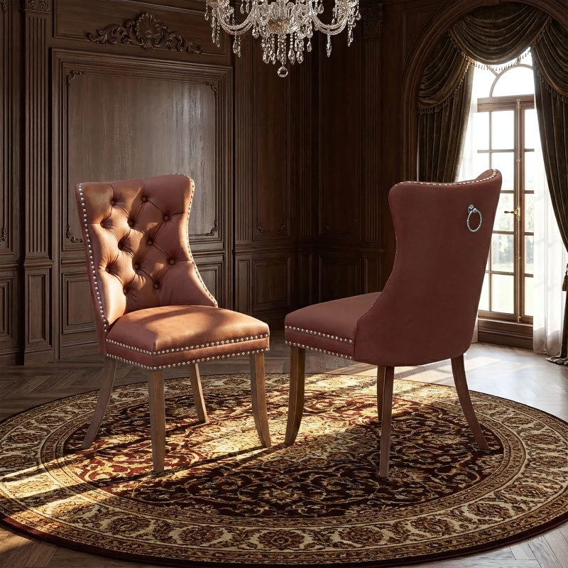 Chaise Dallas avec pieds espresso DAPEF26, Brown
