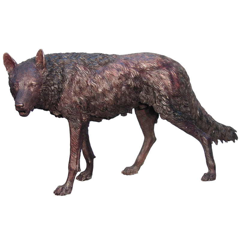 Loui Wolf Weather Resistant Metal Garden Statue