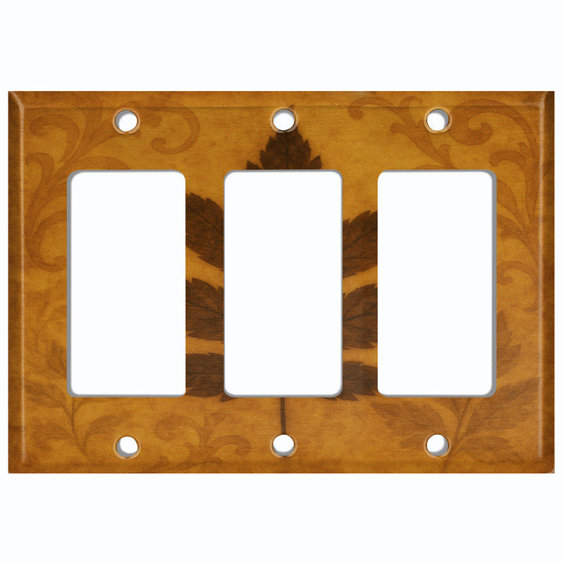 Couvercle de plaque d'interrupteur en métal; Fauteuil à bascule GFI 3 bandes US Standard, Triple GFI / berçant # 7