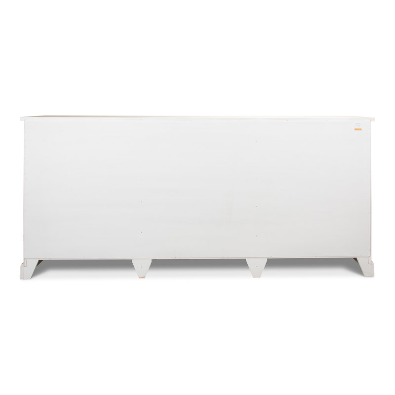 Pagnano 96'' W Solid Wood Sideboard, White/White