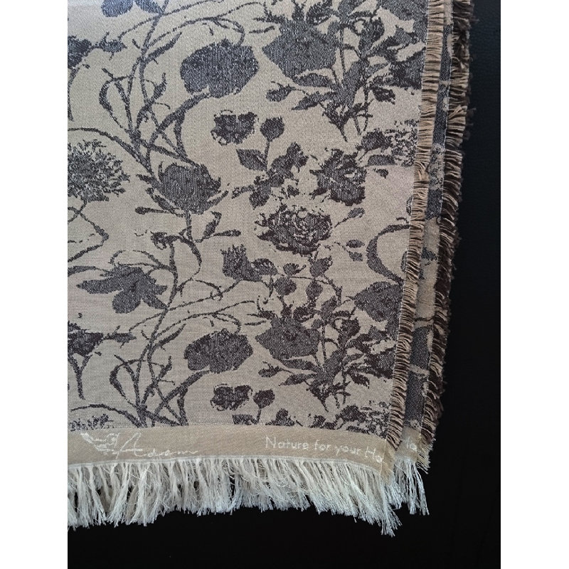 Micheal Throw Blanket, Taupe/Beige