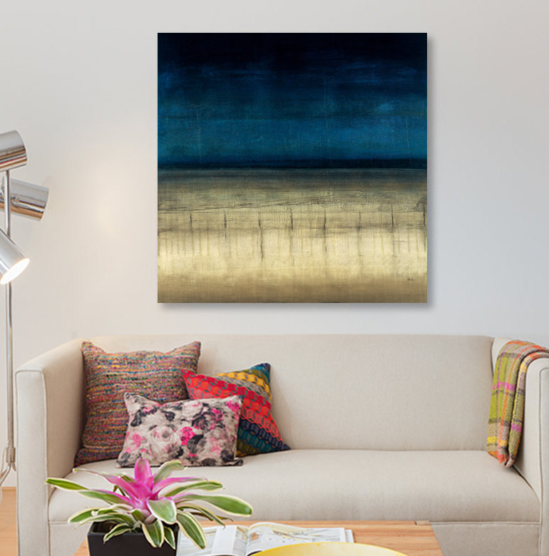 «Blue Dream», reproduction sur toile, H 37 po x l 37 po x P 1,5 po, Toile tendue, Pas de tapis