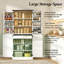Élégante armoire de rangement pour le bureau personnel et la cuisine avec tablettes réglables et portes de grange rustiques-1144536077